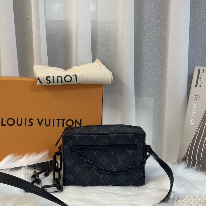 LOUIS VUITTON Mini Soft Trunk - 灰老花-8