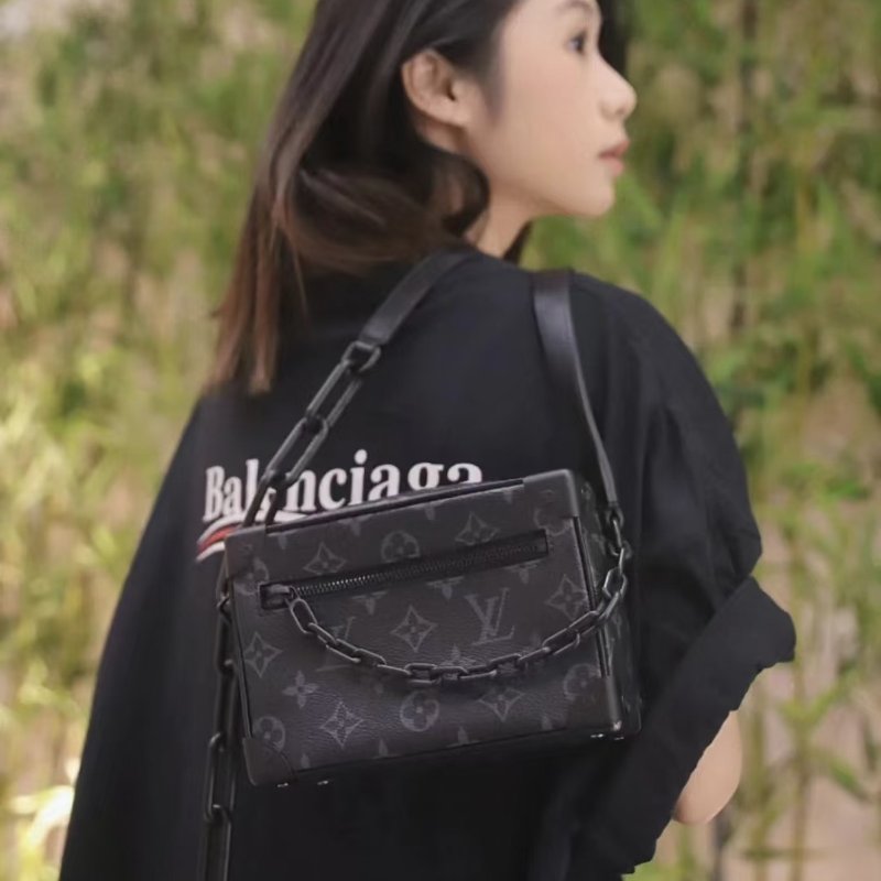 LOUIS VUITTON Mini Soft Trunk - 灰老花-9