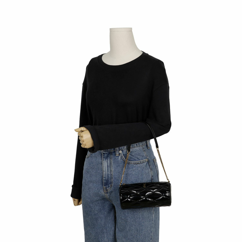 SAINT LAURENT 絨面迷你肩背包 699703-9