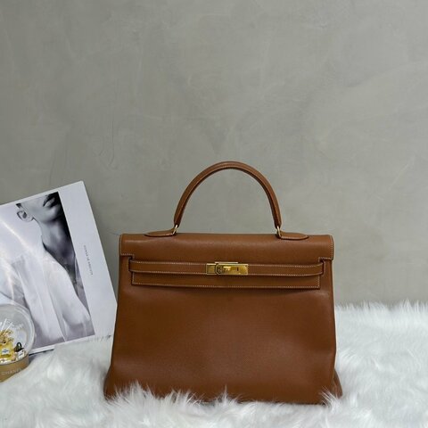 HERMES Kelly 35 - 金棕金 🄰