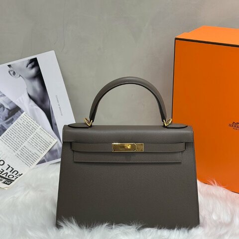 HERMES Kelly 28 - 錫器灰金 U