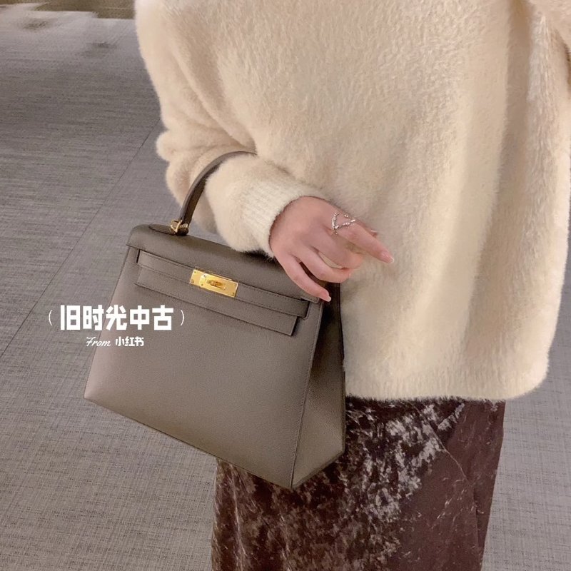 HERMES Kelly 28 - 錫器灰金 U-1
