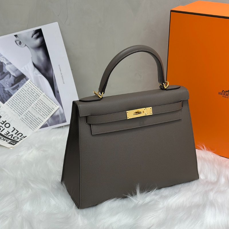 HERMES Kelly 28 - 錫器灰金 U-2