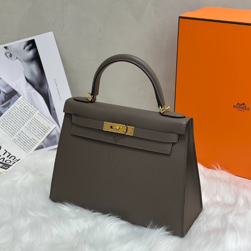 HERMES Kelly 28 - 錫器灰金 U-3