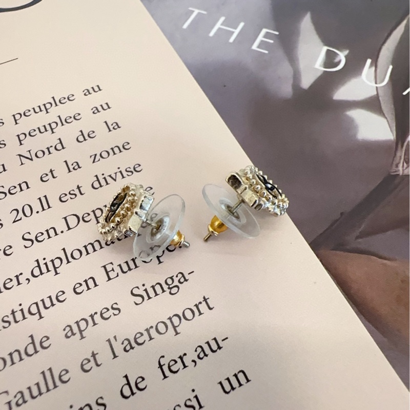 【99新🆕】Chanel 金色蝴蝶結🎀雙C logo耳釘-2