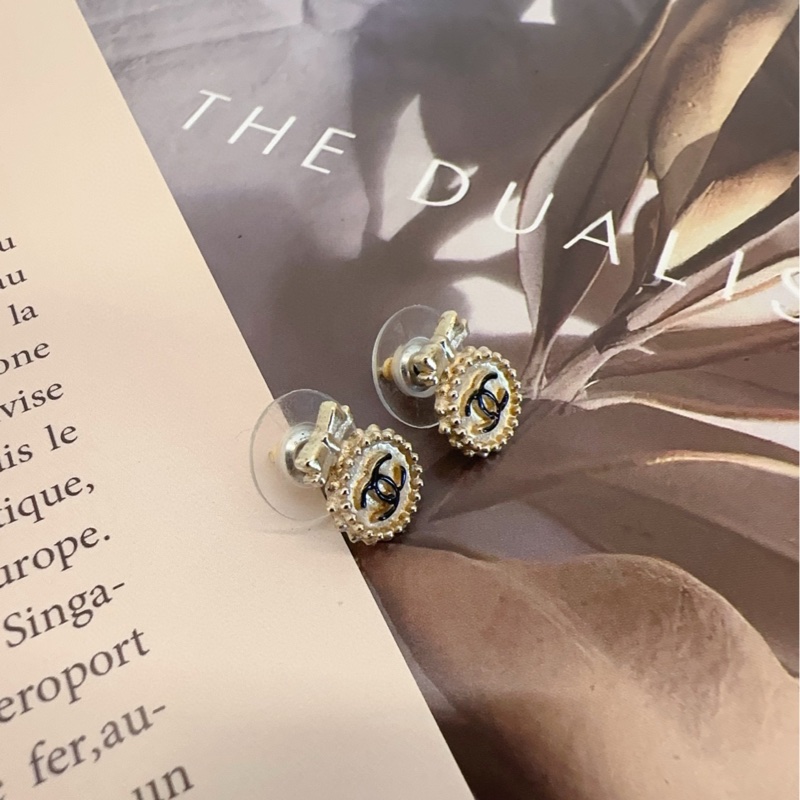 【99新🆕】Chanel 金色蝴蝶結🎀雙C logo耳釘-3