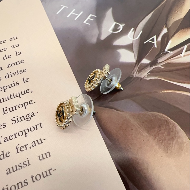 【99新🆕】Chanel 金色蝴蝶結🎀雙C logo耳釘-4