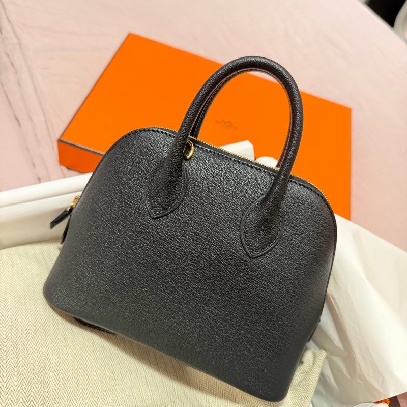 Hermes’s mini bolide 黑色山羊皮金扣-0