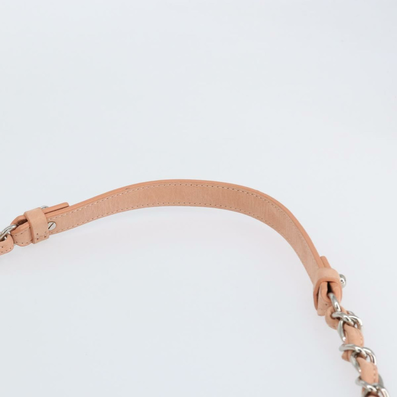 【日本直送】香奈兒 (CHANEL) 狂野縫線鏈條肩背包,塗佈帆布,米色,CC標誌,貨號148381-14