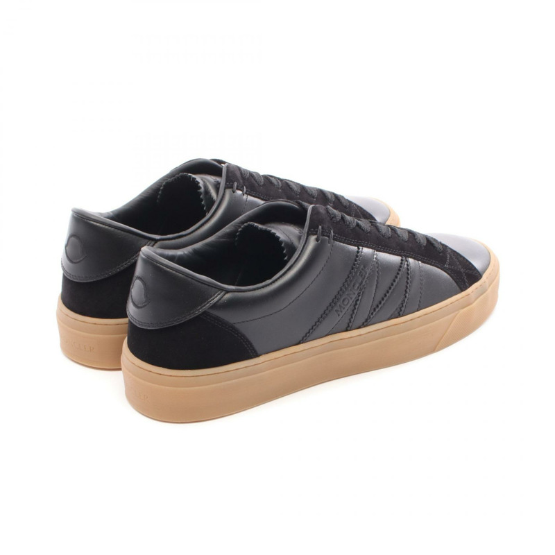 MONCLER MONACO2 運動鞋 4M00060M449899944 皮革/絨面革 黑色 全新 男款-1