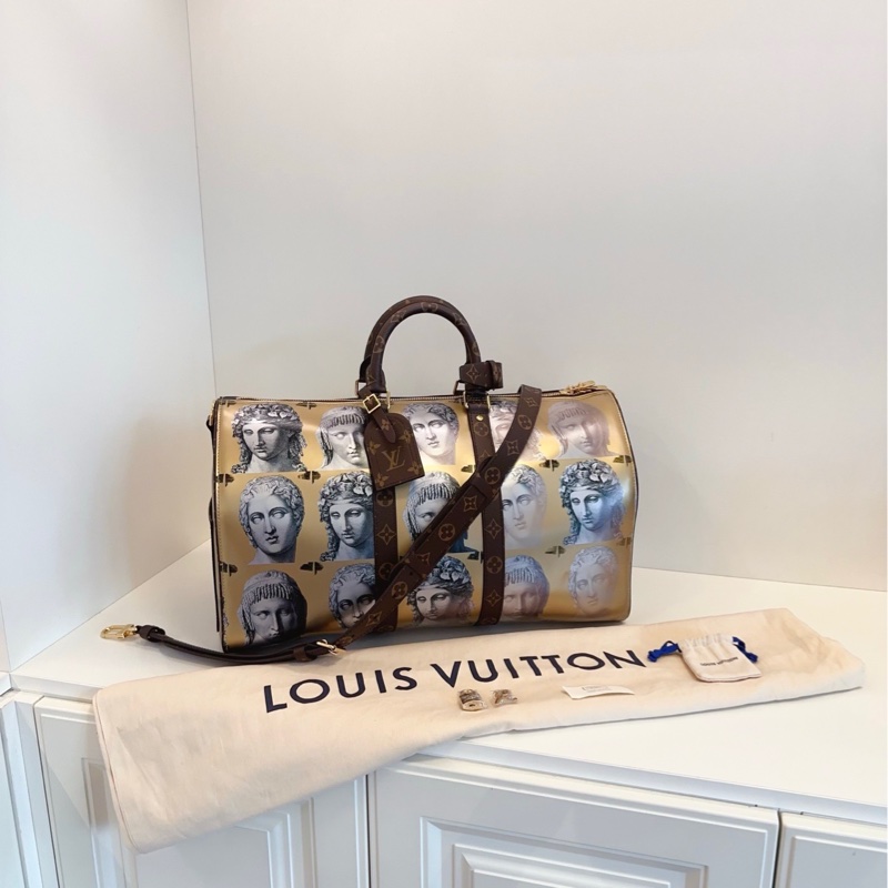 【99新閒置🆕】LVx FORNASETTI keepall45 限量羅馬雕像旅行袋-1