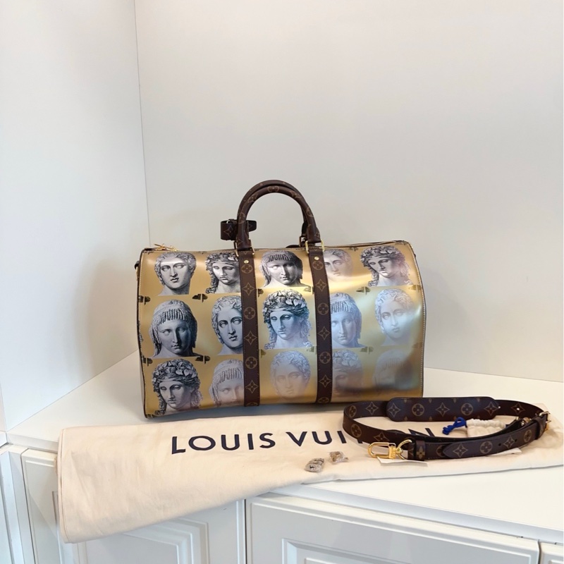 【99新閒置🆕】LVx FORNASETTI keepall45 限量羅馬雕像旅行袋-2