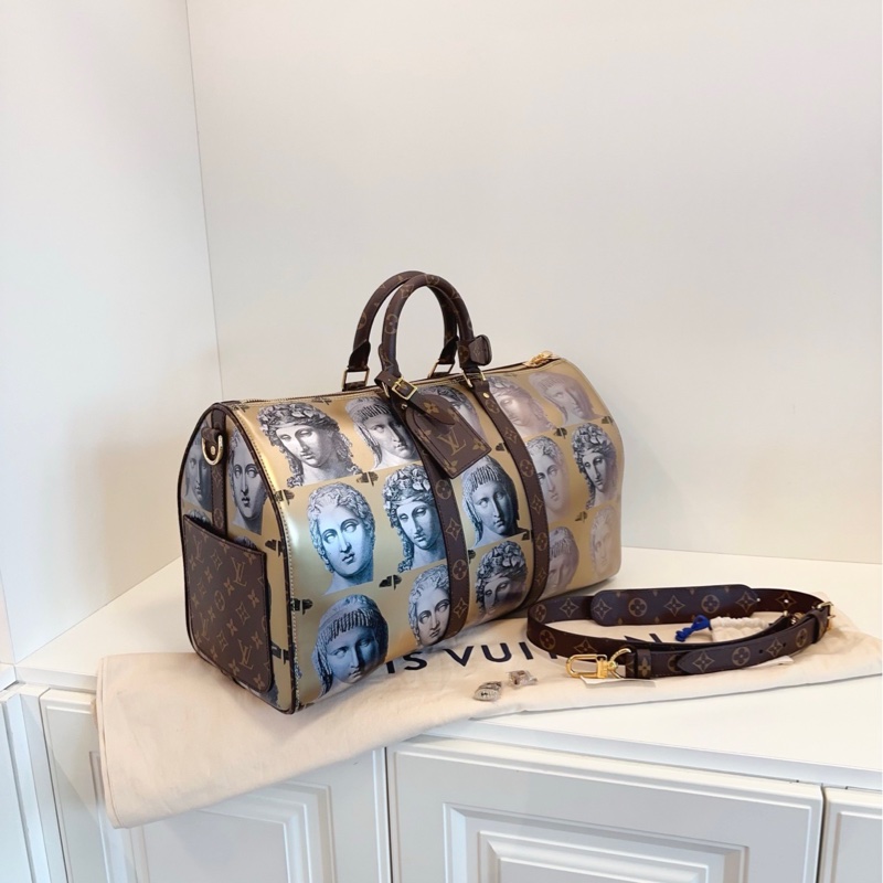 【99新閒置🆕】LVx FORNASETTI keepall45 限量羅馬雕像旅行袋-3