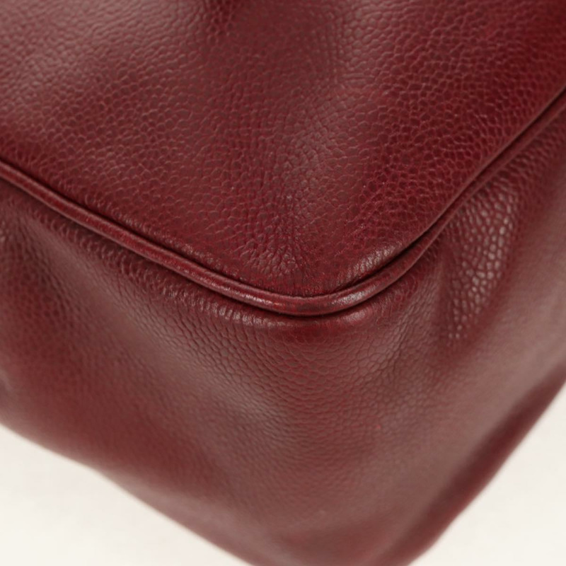 【日本直送】香奈兒魚子醬皮紅色金色雙C標誌背包 Auth bs30593V-14