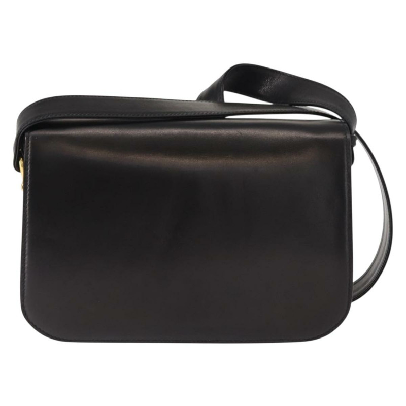 【日本直送】CELINE 黑色金色皮革肩背包，正品編號 152097-1