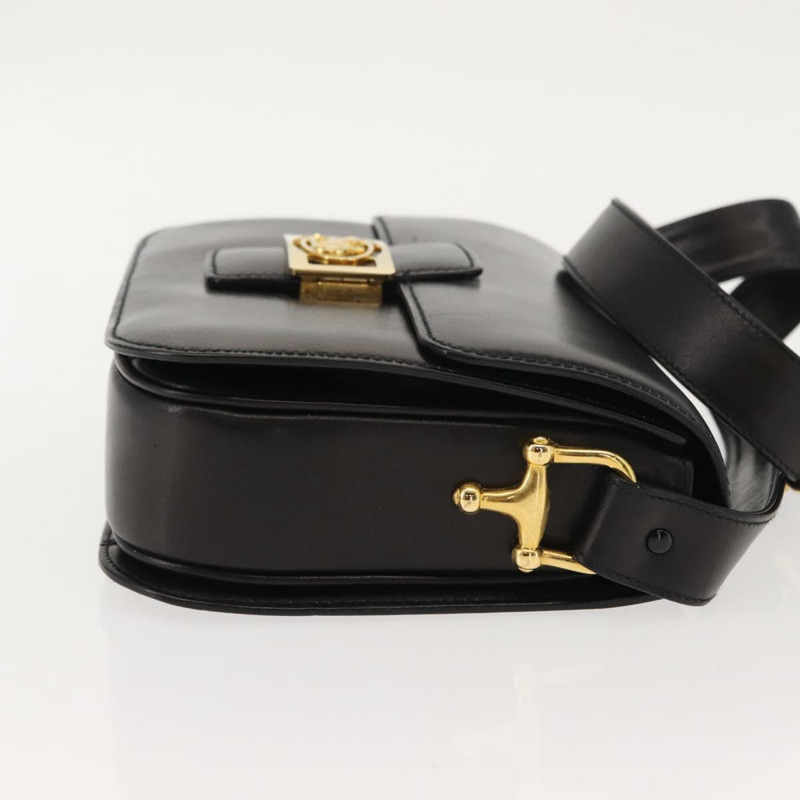 【日本直送】CELINE 黑色金色皮革肩背包，正品編號 152097-2