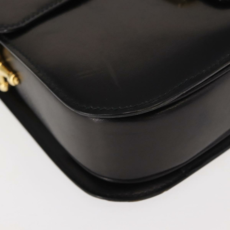 【日本直送】CELINE 黑色金色皮革肩背包，正品編號 152097-8