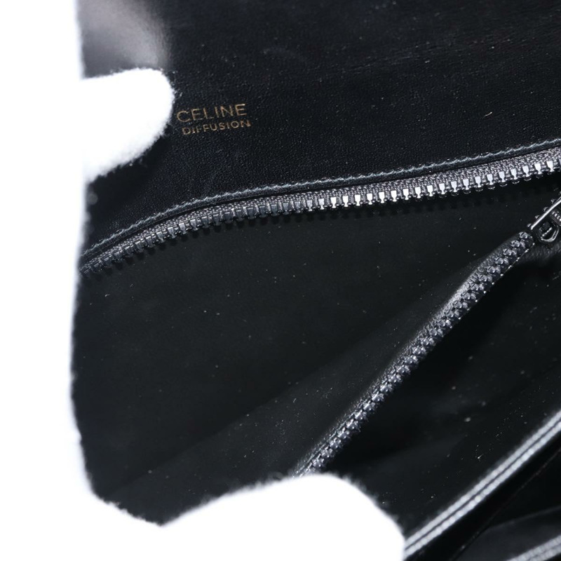 【日本直送】CELINE 黑色金色皮革肩背包，正品編號 152097-11