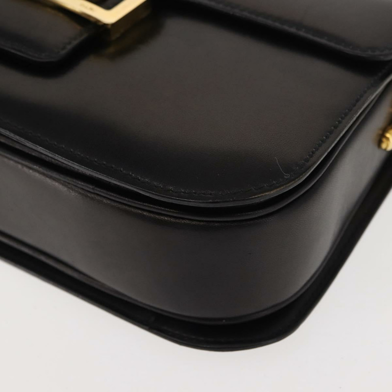 【日本直送】CELINE 黑色金色皮革肩背包，正品編號 152097-13