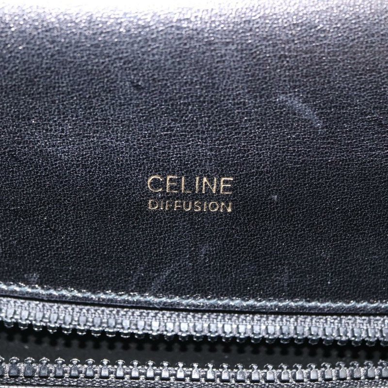 【日本直送】CELINE 黑色金色皮革肩背包，正品編號 152097-17