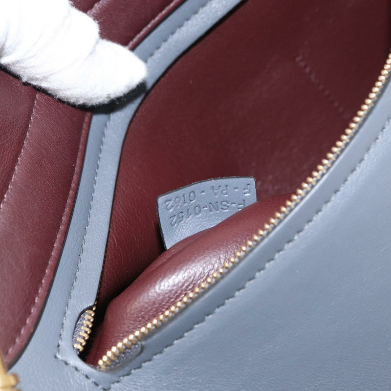 【日本直送】CELINE Trapeze 中型手提包 皮革 2way 灰色 金色 Auth BA7555-11