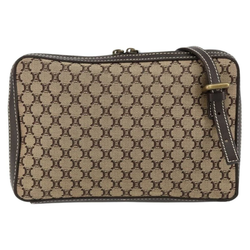 【日本直送】CELINE Macadam帆布肩背包 米色 金色 正品 ep11932-1