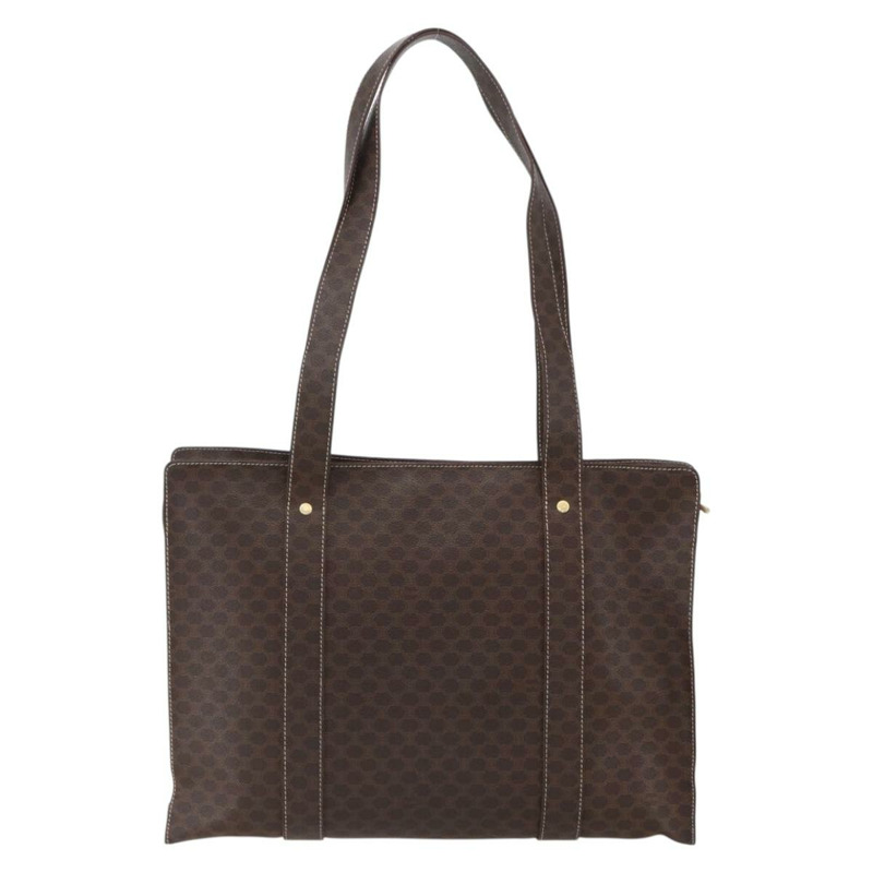 【日本直送】CELINE Macadam帆布肩背包 PVC皮革 棕色 金色 正品 149556-1