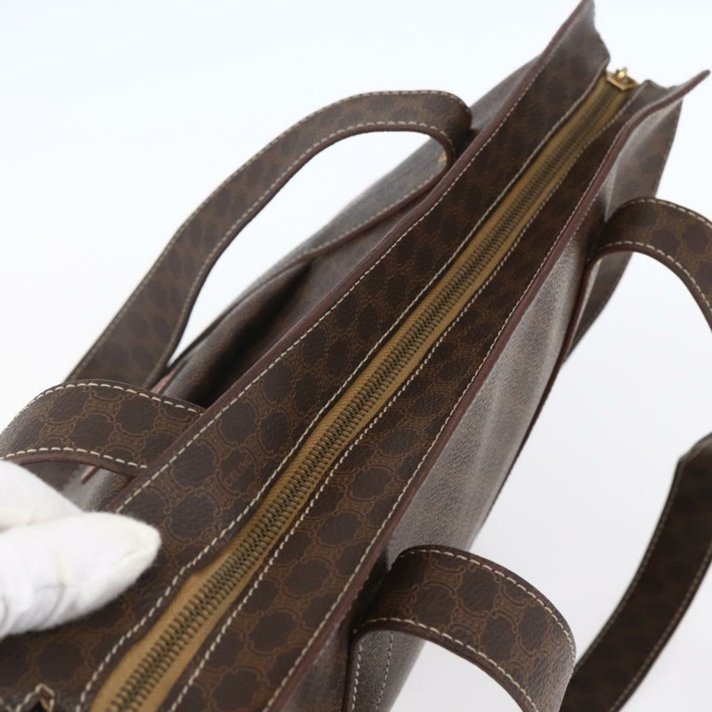 【日本直送】CELINE Macadam帆布肩背包 PVC皮革 棕色 金色 正品 149556-5