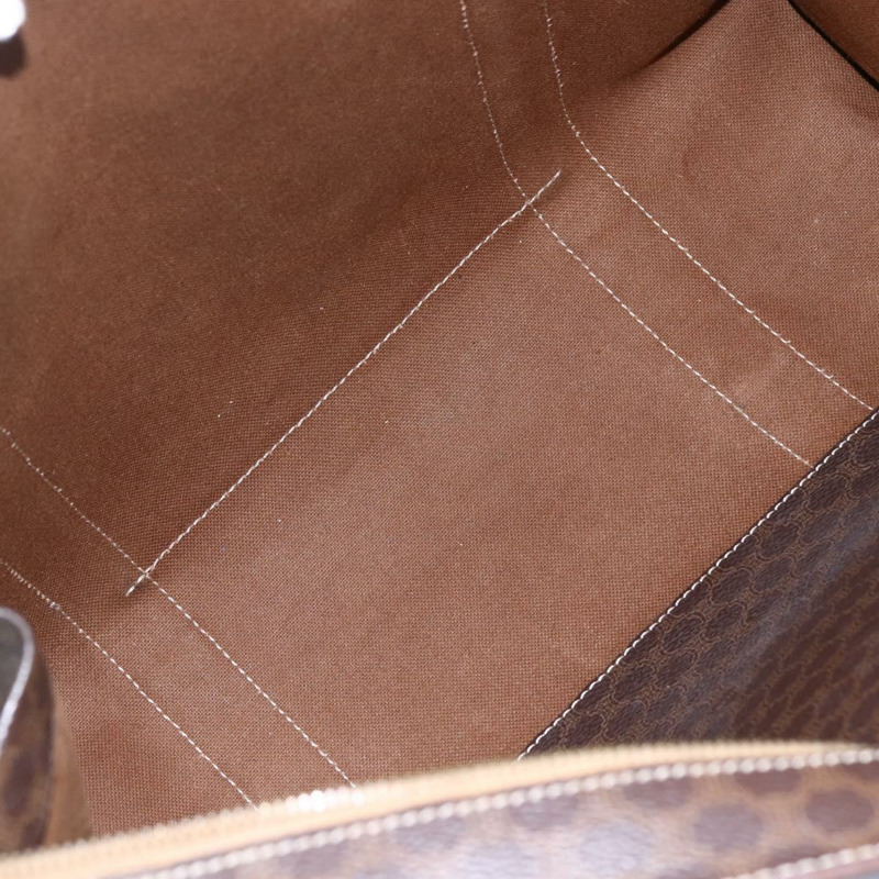 【日本直送】CELINE Macadam帆布肩背包 PVC皮革 棕色 金色 正品 149556-10