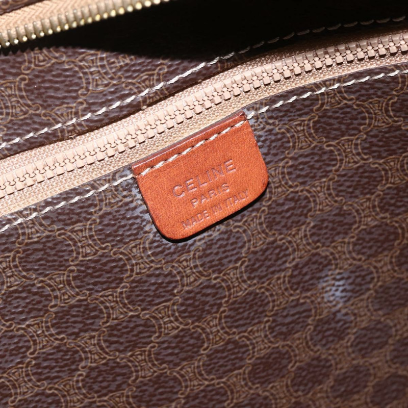 【日本直送】CELINE Macadam帆布肩背包 PVC皮革 棕色 金色 正品 149556-16