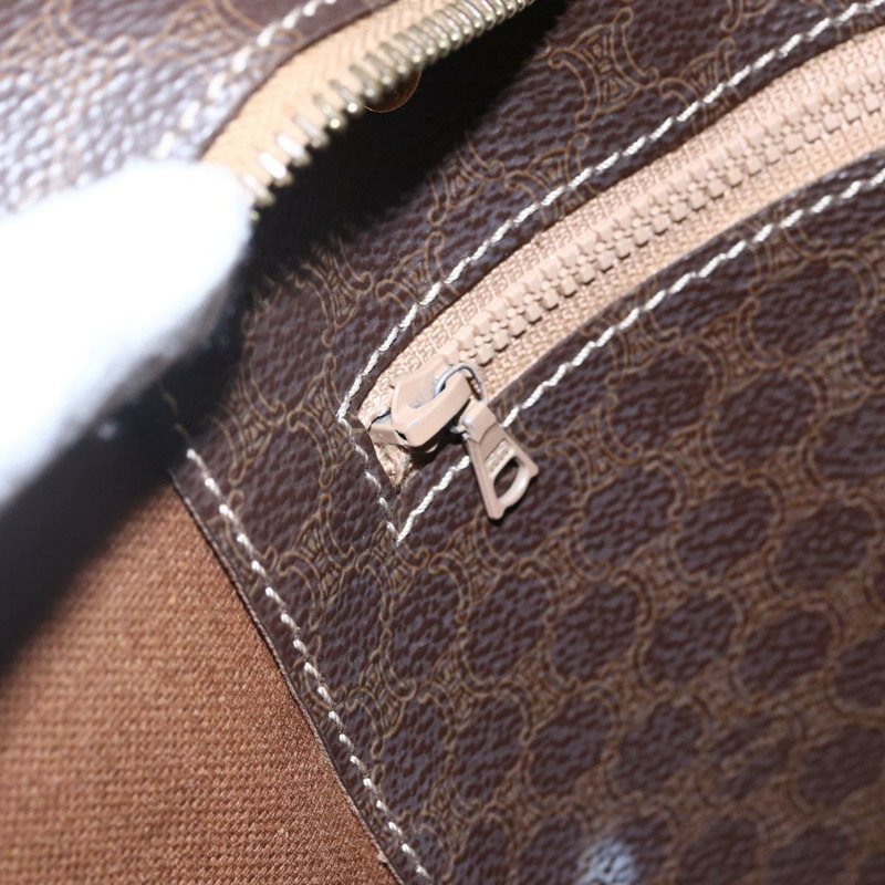 【日本直送】CELINE Macadam帆布肩背包 PVC皮革 棕色 金色 正品 149556-17