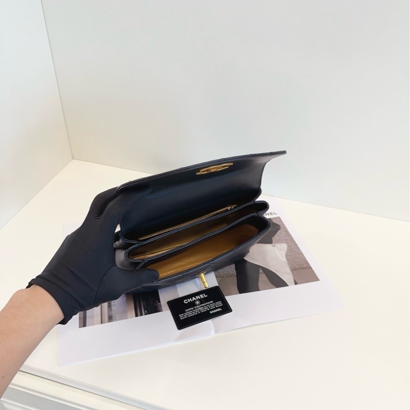 【98新🆕】CHANEL 19k trendy cc handle 黑金 鏤空字母 logo 手提包 斜挎包 單肩包-7