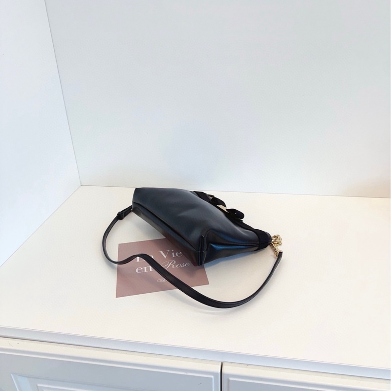 【99新🆕】Ferragamo 黑金牛皮蝴蝶結 斜挎鏈條包 經典辨識度設計 斜挎包 單肩包-5