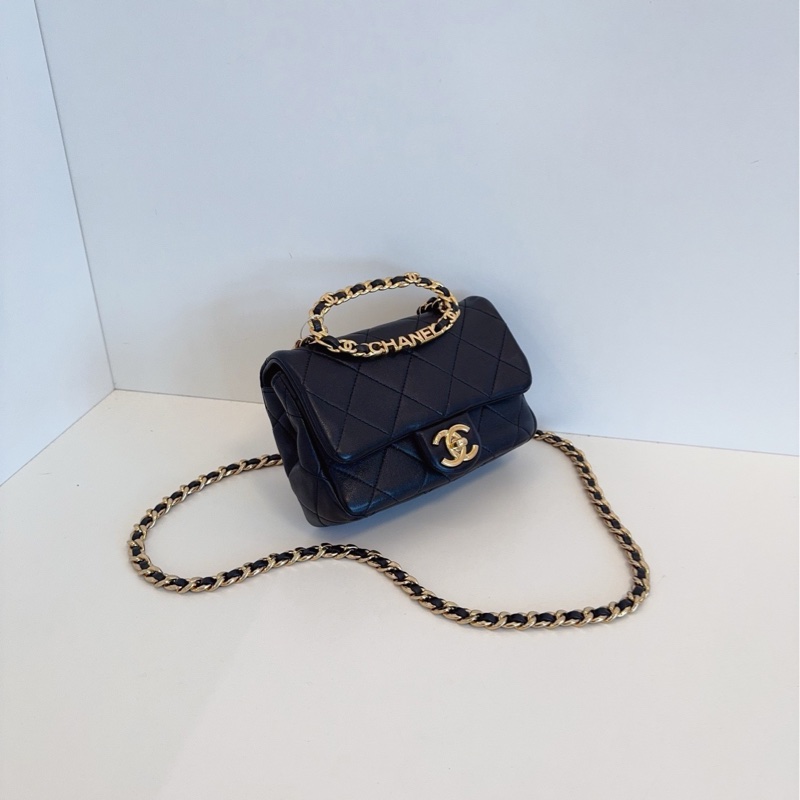 【98新🆕】Chanel 23C 圓環手柄 方胖子手提包 斜挎包 單肩包-1