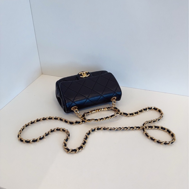 【98新🆕】Chanel 23C 圓環手柄 方胖子手提包 斜挎包 單肩包-4