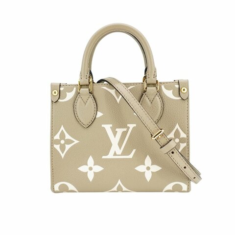 Louis Vuitton 展示品 OnTheGo BB 牛皮手提二用包(M47054-斑鳩灰)