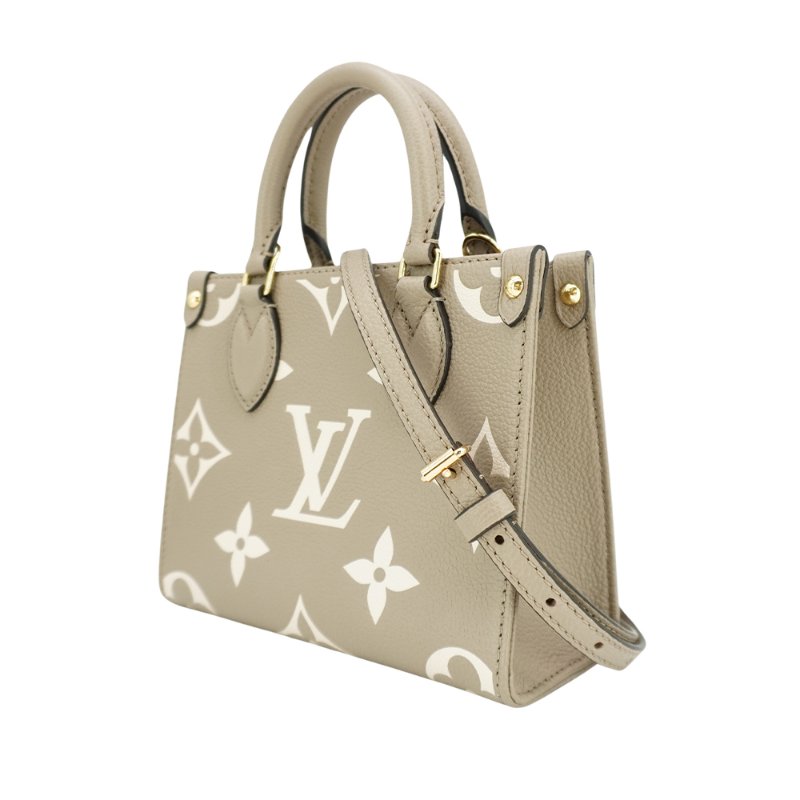 Louis Vuitton 展示品 OnTheGo BB 牛皮手提二用包(M47054-斑鳩灰)-1