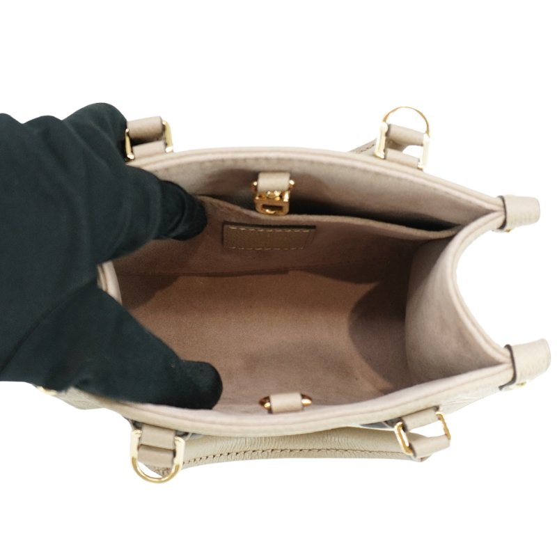 Louis Vuitton 展示品 OnTheGo BB 牛皮手提二用包(M47054-斑鳩灰)-4