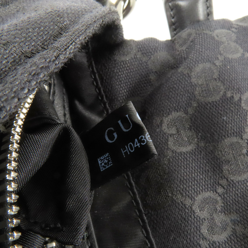 GUCCI 帆布Crossbody GG銀扣手挽肩背兩用袋-7