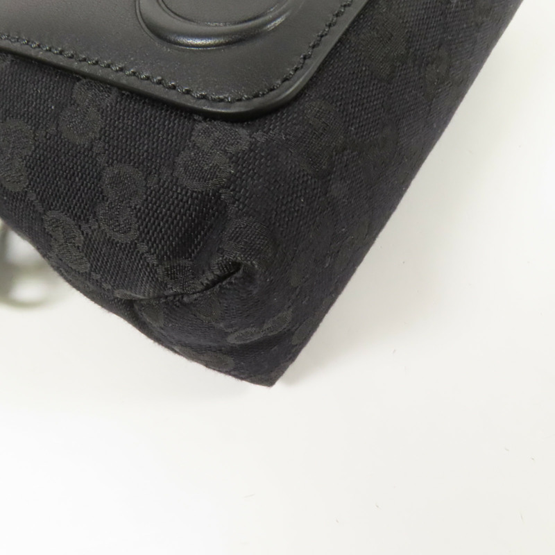 GUCCI 帆布Crossbody GG銀扣手挽肩背兩用袋-12