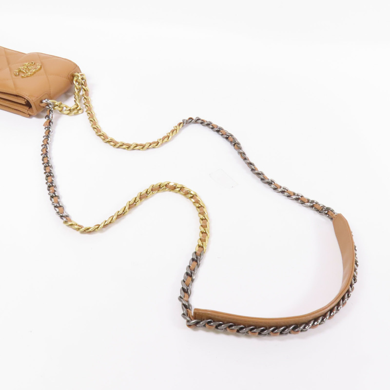 CHANEL 皮革19 Phone Holder手挽肩背兩用袋-4