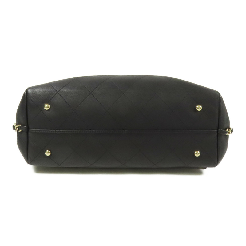 CHANEL 牛皮皮革Tote Bag金扣手挽肩背兩用袋-3