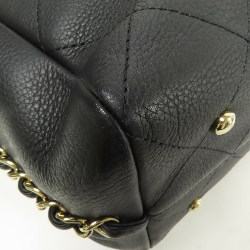 CHANEL 牛皮皮革Tote Bag金扣手挽肩背兩用袋-10