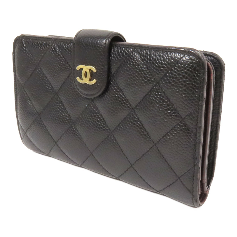 CHANEL 牛皮皮革Fold Wallet金扣錢包-2