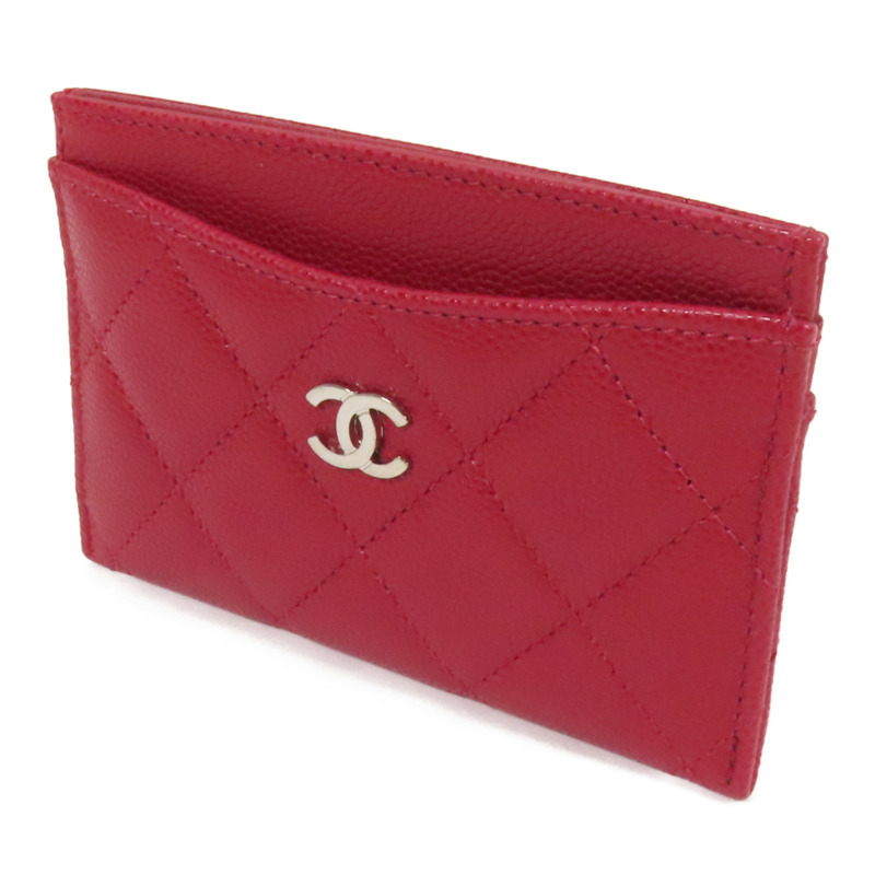 CHANEL 牛皮皮革Card Case銀扣卡片套-2