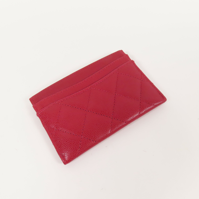 CHANEL 牛皮皮革Card Case銀扣卡片套-4