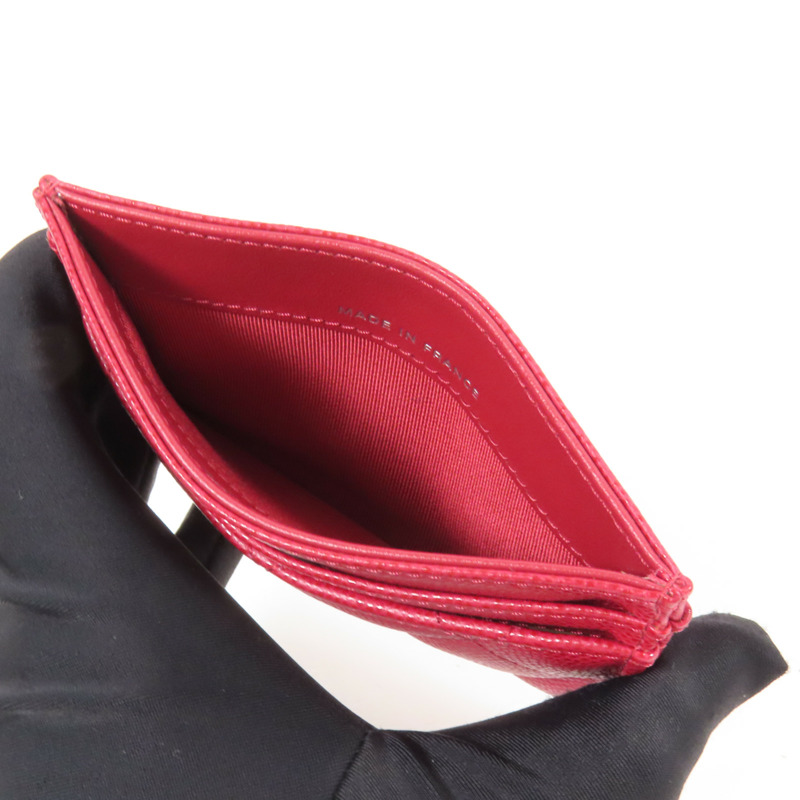 CHANEL 牛皮皮革Card Case銀扣卡片套-5