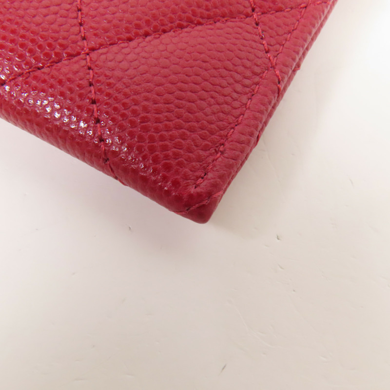 CHANEL 牛皮皮革Card Case銀扣卡片套-14