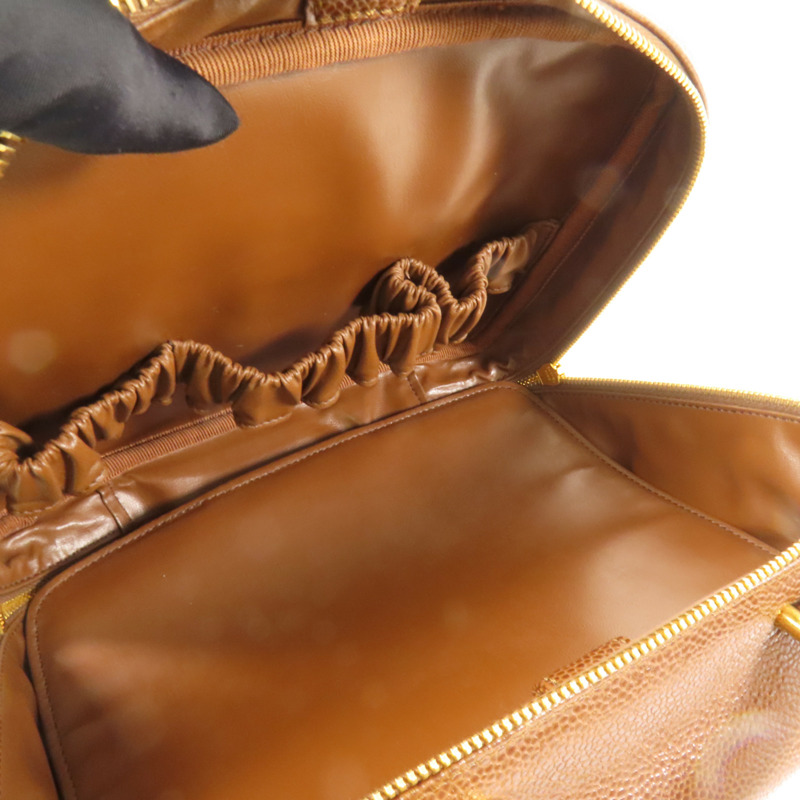 CHANEL 牛皮皮革Vintage Shoulder Bag金扣手挽肩背兩用袋-6