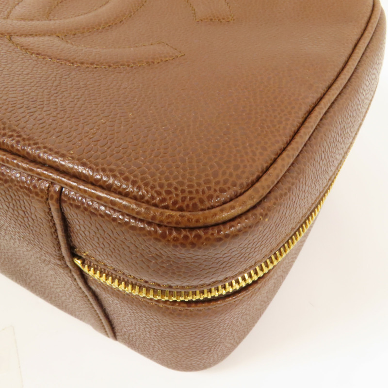 CHANEL 牛皮皮革Vintage Shoulder Bag金扣手挽肩背兩用袋-12